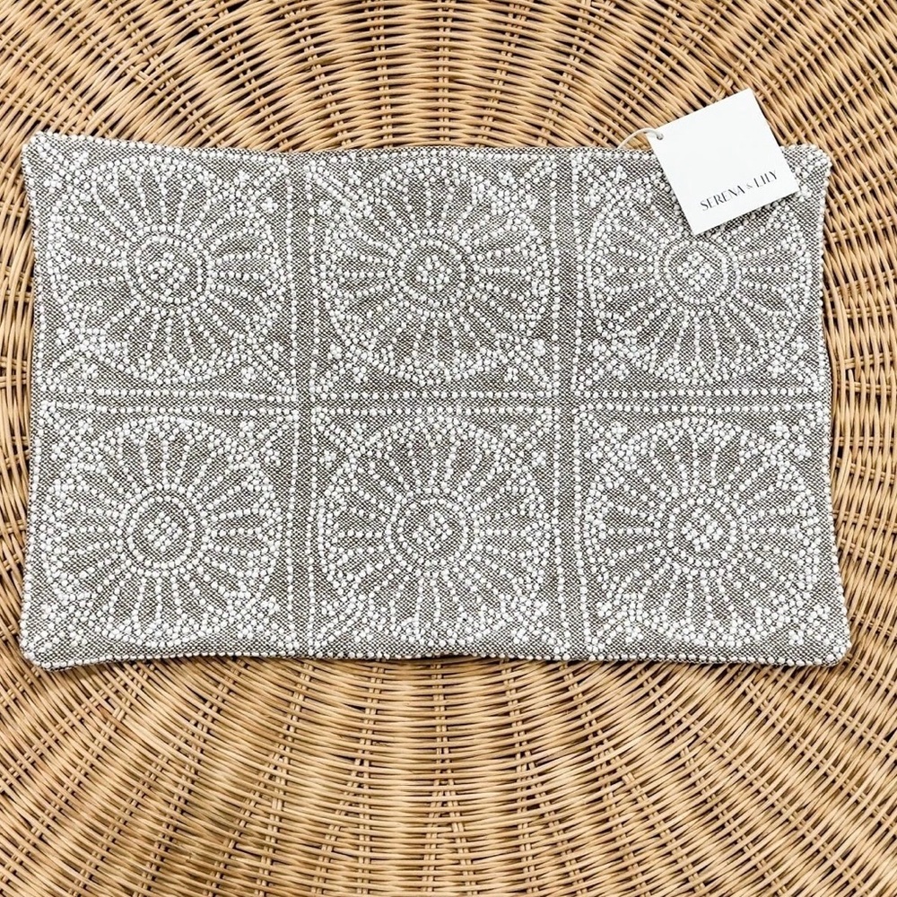 NEW Serena & Lily Porto Pillow Cover (12”x18”)-Natural